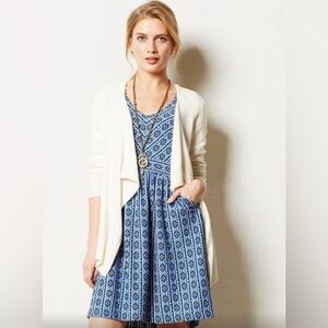 Anthropologie size 12, 59% polyester dress (super comfy!)